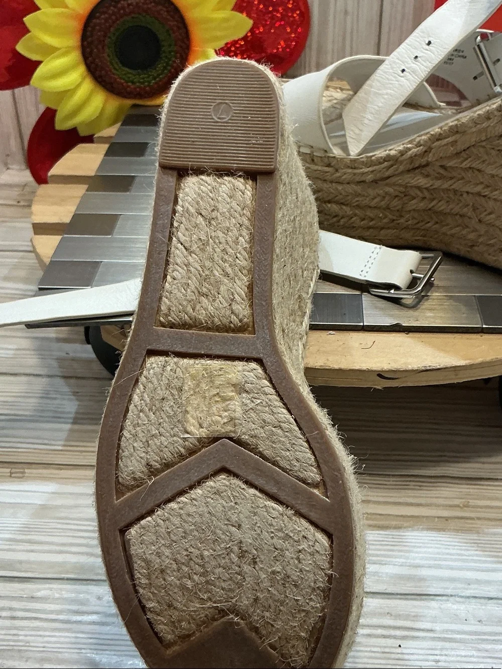 Sigerson Morrison White Espadrille Wedge Sandals